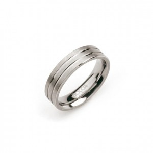 BOCCIA TITANIUM RING MET 2 GROEVEN MT56 - 502209 - 0101-0256-MT56