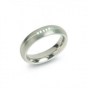 BOCCIA TITANIUM RING MET 0.025 CT BRILJANT MT52 - 8475 - 0130-0352-MT52