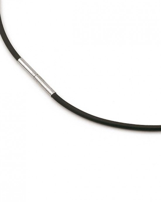 -niet op voorraad 26-9-23- BOCCIA RUBBER COLLIER MET TITANIUM SLUITING 2.0MM 45CM - 65434 - 0801-0145-45CM