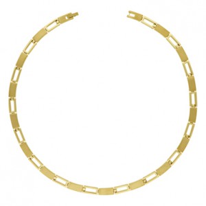 BOCCIA TITANIUM COLLIER CHOKER OPEN EN DICHTE SCHAKEL DOUBLE (Geen garantie op plating) - 79464 - 08040-03