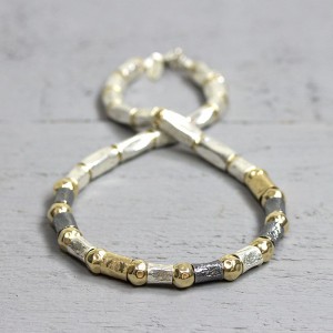 JÉH JEWELS ZILVEREN ARMBAND  ZILVER/OXY GOLDFILLED - 71672 - 19287