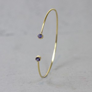 JÉH JEWELS ZILVEREN ARMBAND KLEM GOLD FILLED MET LOLIET - 79779 - 20387