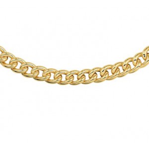 GOUDEN COLLIER GOURMET MET AMATHYST VERSIERDE SIERSLUITING 45CM - 77840 - 4018064-45CM