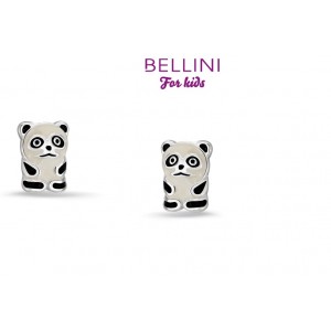 BELLINI ZILVEREN OORSTEKERS PANDA WIT/ZWART - 71754 - 575025