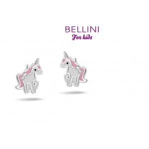 BELLINI ZILVEREN OORSTEKERS, EENHOORN WIT/ROZE - 76472 - 575040