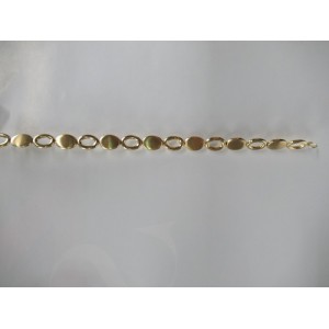GOUDEN ARMBAND OVALEN OPEN/DICHT MAT/GLANS 7.4MM 19CM - 75642 - 4020019-19CM