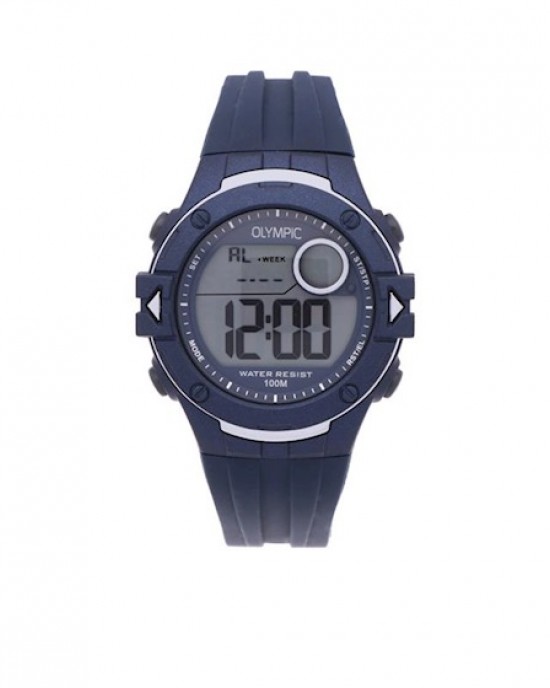 OLYMPIC HORLOGE, DIGITAAL BLAUW KUNSSTOF BAND,BLAUW KUNSSTOF KAST100M - 78934 - OL45HKR007