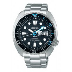 PROSPEX AUTOMAAT PADI SPECIAL EDITION MET STALEN BAND EN KAST ZWARTE BEZEL MET ZWARTE PLAAT  DAG/DATUM SAPPHREGLAS200M - 80538 - SRPG19K1