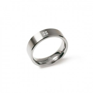 BOCCIA TITANIUM RING MET 0.02 CT BRILJANT W/SI MT56 - 50132 - 0101-1256-MT56
