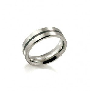 BOCCIA TITANIUM RING MET ZWARTE RAND 5MM MT60 - 66279 - 0101-1460-MT60