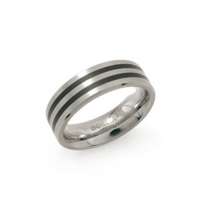 BOCCIA TITANIUM RING MET EMAILE BANEN MT59 - 83879 - 0101-1759-MT59