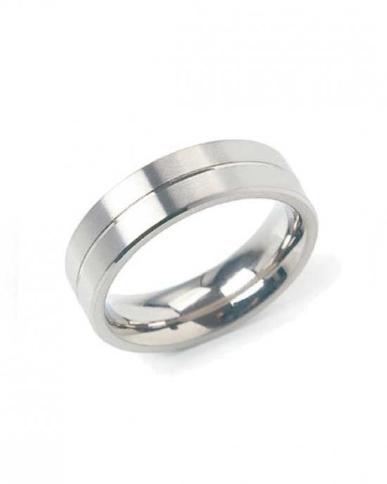BOCCIA TITANIUM RING MAT MET GROEF MT64 - 9006 - 0101-2264-MT64