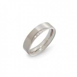 BOCCIA TITANIUM RING MET 0.015CT BRILJANT MT54 - 73498 - 0138-0254-MT54