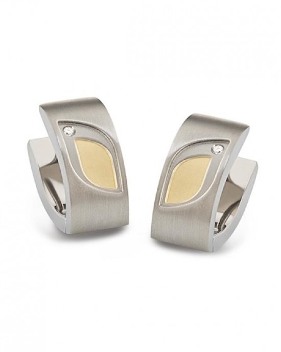 BOCCIA TITANIUM CREOLEN BICOLOR 2X0.01 BRILJANT BLAD - 75082 - 05009-03