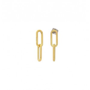 BOCCIA TITANIUM OORSTEKERS PAPERCLIP GEEL VERGULD - 81297 - 05055-02