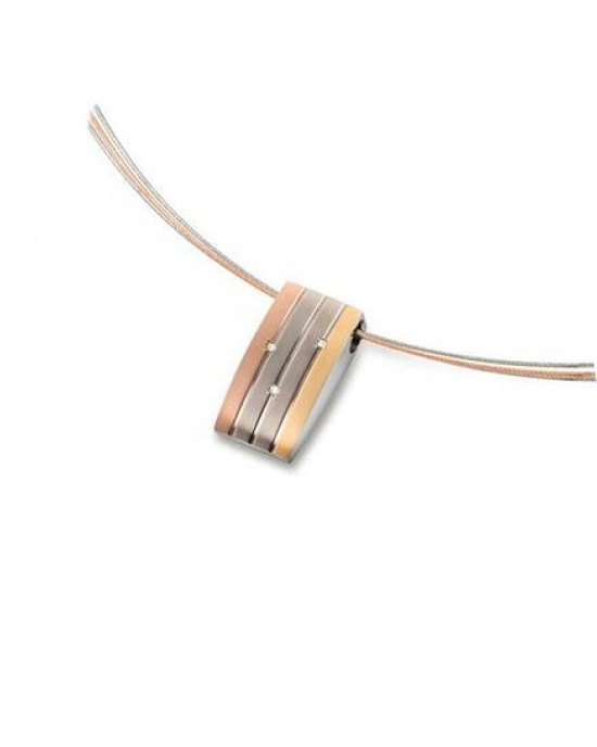 BOCCIA TITANIUM HANGER TRICOLOR 0.015CT BRILJANT - 83887 - 0792-02