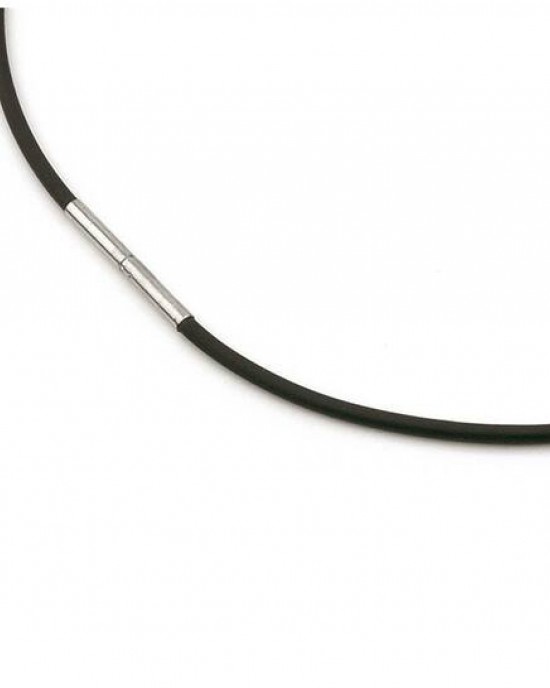 BOCCIA RUBBER COLLIER MET TITANIUM SLUITING 2.0MM 42CM - 71196 - 0801-0142-42CM