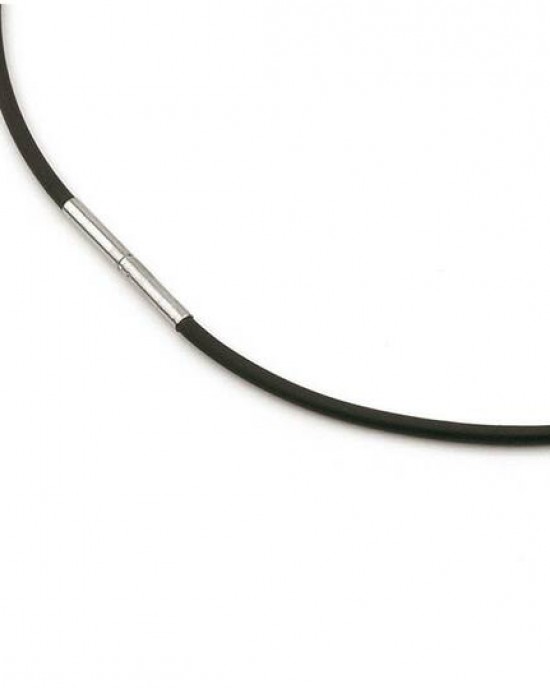 BOCCIA RUBBER COLLIER MET TITANIUM SLUITING 2.0MM 50CM - 66307 - 0801-0150-50CM