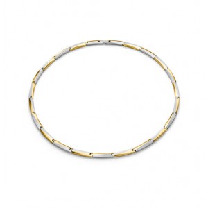 BOCCIA TITANIUM COLLIER BICOLOR MET GEDRAAID EFFECT 3MM 50CM - 84696 - 08076-02