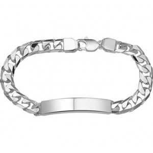 ZILVEREN PLAATARMBAND 21CM - 55909 - 1005730-21CM*