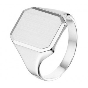 ZILVEREN ZEGELRING MT60 - 76108 - 1014638-MT60