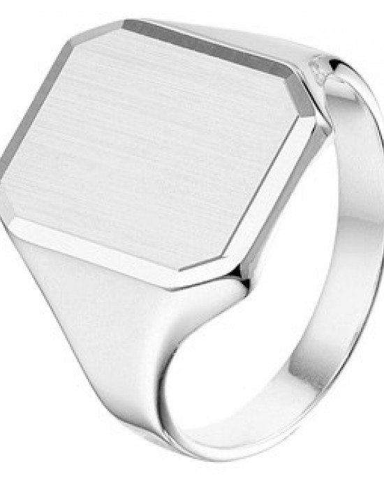 ZILVEREN ZEGELRING MT60 - 76108 - 1014638-MT60