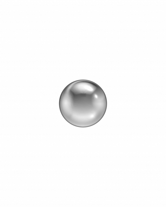 ZWEERKNOPJE CHIRURGISCH STAAL BOL 4MM (Betreft 1 suks) - 79190 - 104