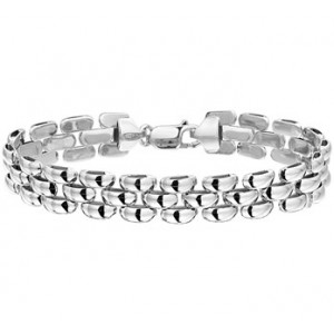 ZILVEREN ARMBAND SCHAKEL MET FANTASIE SLUITING 10MM X 19CM - 77175 - 1320135-19CM