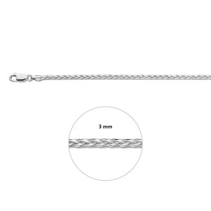 ZILVEREN ARMBAND VOSSESTAART 3.0MM 18CM - 84641 - 1324682