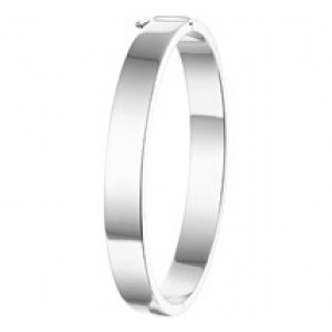 ZILVEREN SLAVENARMBAND MASSIEF MET VEILIGHEIDSACHTJE VLAK/VLAK 8.0MM 60MM - 75638 - 1326299