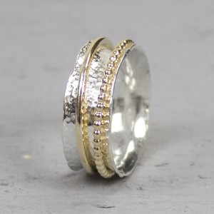 JÉH JEWELS ZILVEREN RING GOLDFILLED 9MM MT56 - 68629 - 18728-MT56