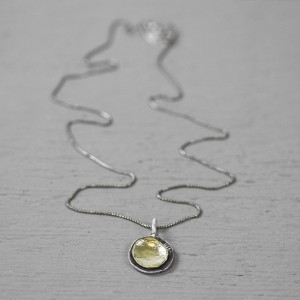 JÉH JEWELS ZILVEREN COLLIER MET 13MM HANGER SCHOTELTJES VERGULD EN ZILVER 42CM - 77650 - 20362