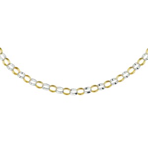 GOUDEN COLLIER BICOLOR PLATTE JASSERON 45CM - 75656 - 210251997307-45CM