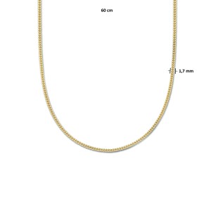 DOUBLE COLLIER GOURMET 4 ZIJDES GESLEPEN 3 MICRON 1.7MM 60CM - 83873 - 2103374-60CM