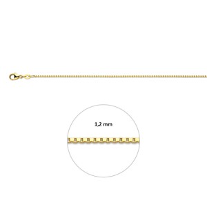 DOUBLE COLLIER VENETIAANS 1.2MM 42CM (Geen garantie op plating) - 84339 - 3100967-42CM