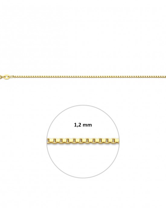 DOUBLE COLLIER VENETIAANS 1.2MM 42CM (Geen garantie op plating) - 84339 - 3100967-42CM