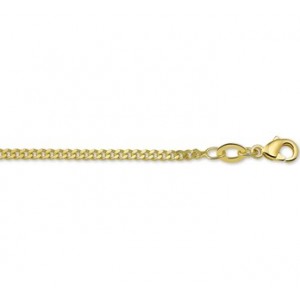 DOUBLE GOURMET COLLIER 2.0MM 60CM (geen garantie op plating) - 75784 - 3101015-60CM