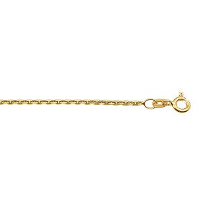 DOUBLE COLLIER ANKER GEDIAMANTEERD 1.6MM 45CM  (Geen garantie op plating) - 83843 - 3101029-45CM