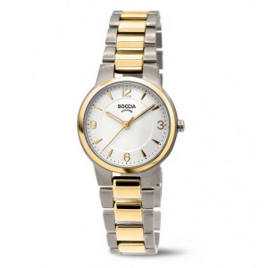 BOCCIA TITANIUM HORLOGE BICOLOR TITANIUM BAND EN KAST 28MM 50M - 83374 - 3359-02