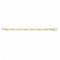 FJORY GOUDEN COLLIER FIGARO GOUD MET ZILVEREN KERN 4.0MM 60CM - 81213 - 40-F0460-60CM