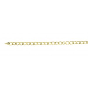 FJORY GOUDEN ARMBAND GOURMET MET ZILVEREN KERN 5.0MM 19CM - 77933 - 40-FG0519-19CM