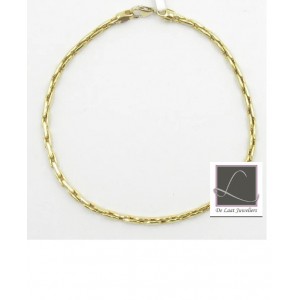 FJORY GOUDEN ARMBAND PALMIER MET ZILVEREN KERN 2.0MM 19CM - 80077 - 40-PA0219-19CM