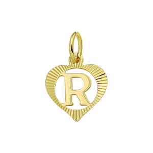 GOUDEN HANGER LETTER R IN HART 10.5X11MM - 66191 - 4006360