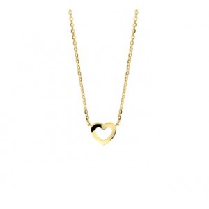 GOUDEN COLLIER ANKER MET OPEN HART 1.1MM 41+4CM - 78092 - 4018338
