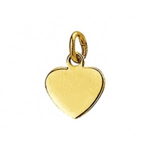 GOUDEN GRAVEERHANGER HART GLANS 8X7.5MM - 78094 - 4018344