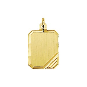 GOUDEN GRAVEERHANGER RECHTHOEKIG GEDIAMANTEERD 12X16MM - 78099 - 4018352