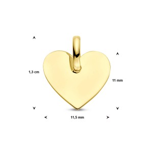 GOUDEN GRAVEERHANGER HART 11.6X13MM - 82732 - 4019231