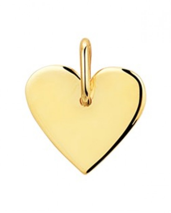 GOUDEN GRAVEERHANGER HART 11.6X13MM - 78021 - 4019487