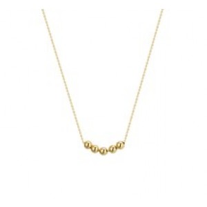 GOUDEN COLLIER ANKER MET 5 1.0MM BOLLETJES 40-42-44CM - 78022 - 4019489