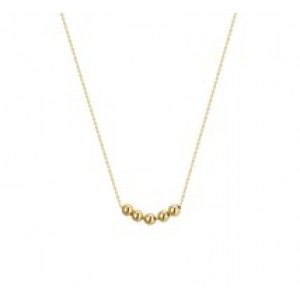 GOUDEN COLLIER ANKER MET 5 1.0MM BOLLETJES 40-42-44CM - 78022 - 4019489